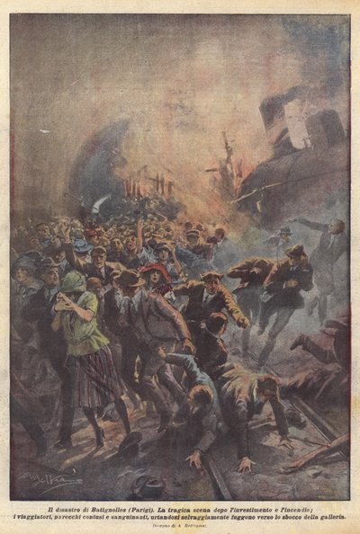 バティニョール災害（パリ） 作： Achille Beltrame