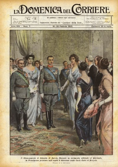 ヨランダ・ディ・サボイアの婚約 作： Achille Beltrame