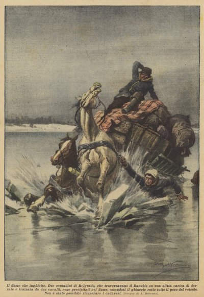 飲み込む川 作： Achille Beltrame