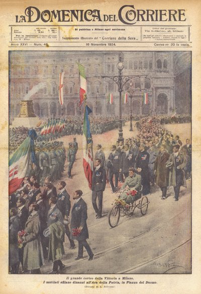 ミラノのヴィットーリアの偉大な行列 作： Achille Beltrame