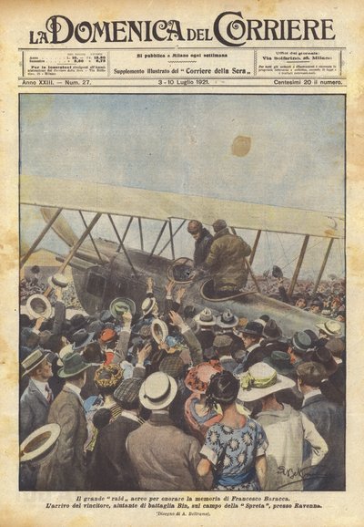 フランチェスコバラッカの記憶を称える大空襲 作： Achille Beltrame