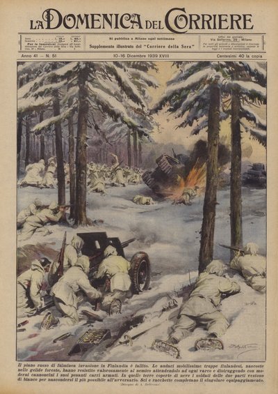 フィンランドへの迅速な侵略に関するロシアの計画は失敗しました 作： Achille Beltrame