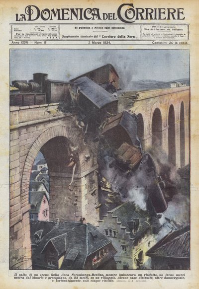 電車のジャンプ 作： Achille Beltrame