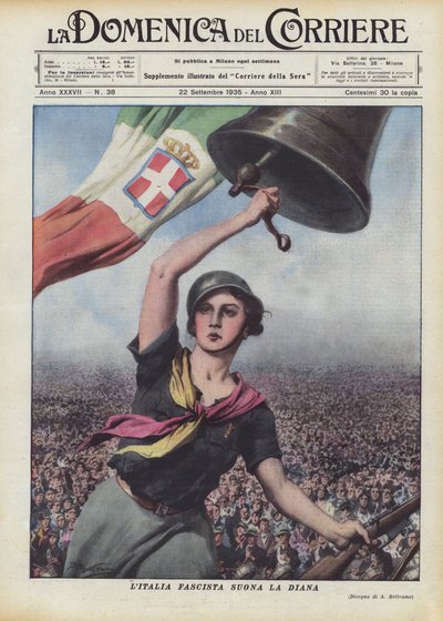 ファシストイタリアはダイアナを演じます 作： Achille Beltrame