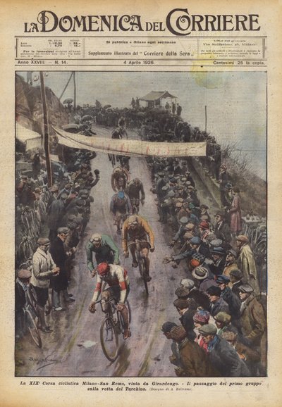 第19回ミラノ-サンレモサイクリングレース、ジラルデンゴが優勝 作： Achille Beltrame