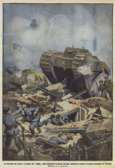 モンスターの戦い 作： Achille Beltrame