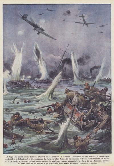 クリミア半島からの赤の脱出 作： Achille Beltrame