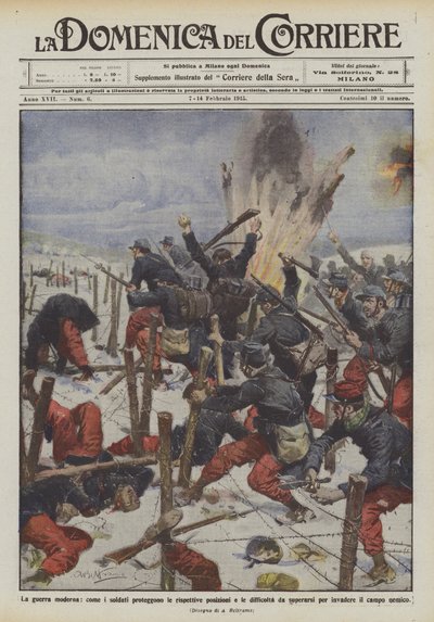 現代の戦争、兵士たちはどのようにしてそれぞれの立場と克服すべき困難を守っていますか？ 作： Achille Beltrame