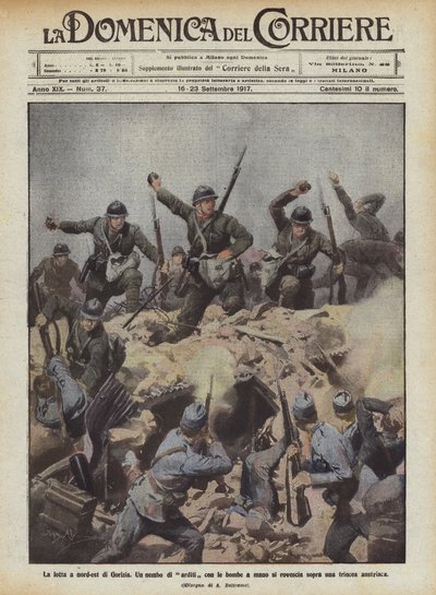 ゴリツィアの北東の戦い 作： Achille Beltrame