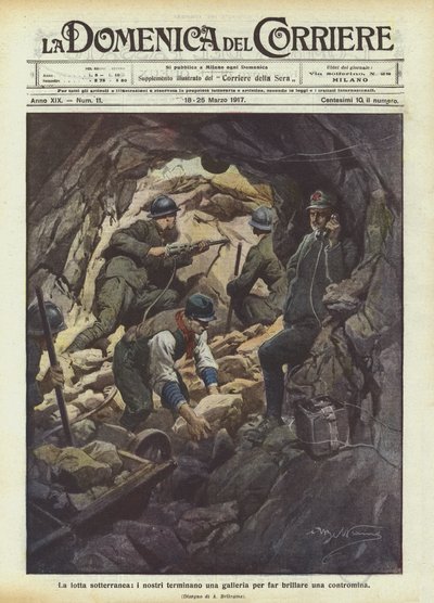 地下の闘争、私たちのトンネルはカウンターライトを照らすために終わります 作： Achille Beltrame