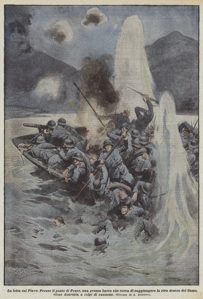 ピアベの戦い 作： Achille Beltrame