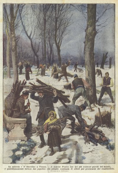 ウィーンの悲惨さと無秩序 作： Achille Beltrame