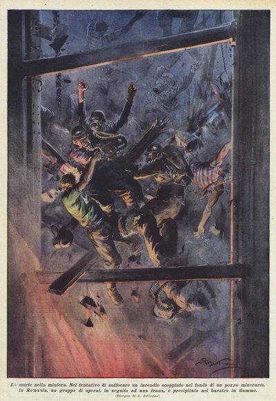 鉱山での死 作： Achille Beltrame