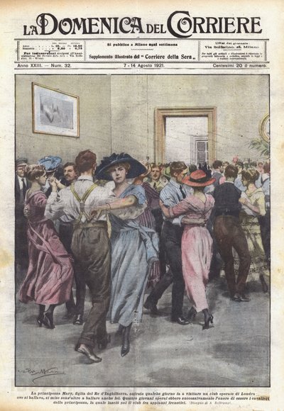 イングランド王の娘であるメアリー王女は、数日前にクラブを訪問しましたか？ 作： Achille Beltrame