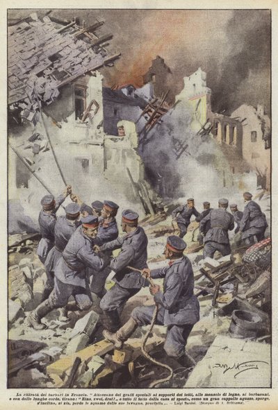 フランスの野蛮人の後退 作： Achille Beltrame