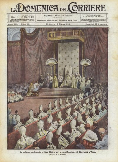 ジョバンナダルコの聖化のためのサンピエトロでの厳粛な式典 作： Achille Beltrame