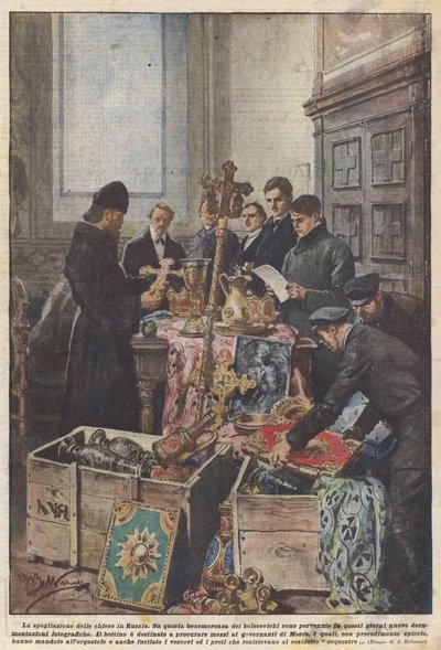 ロシアの教会の剥奪 作： Achille Beltrame