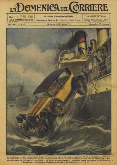 二人の運転手の悲劇的な終わり 作： Achille Beltrame