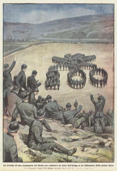 武器のごちそうを祝う天才の会社のギミック、最前線から1 km 作： Achille Beltrame