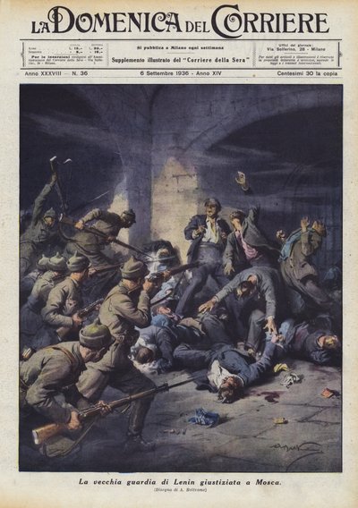 モスクワで処刑されたレーニンの古い警備員 作： Achille Beltrame