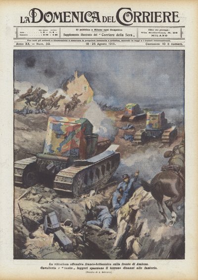 アミアンの額に対する勝利した仏英攻撃 作： Achille Beltrame