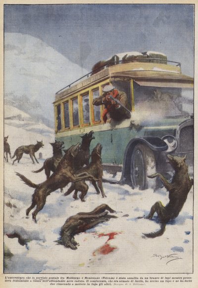 MoliternoとMontesano（Potenza）の間の郵便サービスを走らせている車が攻撃されましたか？ 作： Achille Beltrame