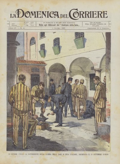 民事改革、イタリアのペナルティハウスでのチェーンの抑制、昨年9月20日発令 作： Achille Beltrame