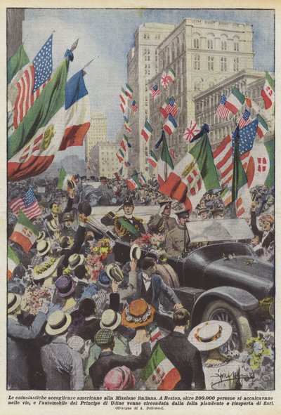 熱狂的なアメリカ人はイタリアの使命へようこそ 作： Achille Beltrame