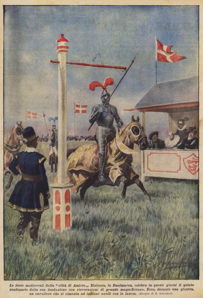 ハムレット市の中世のお祭り 作： Achille Beltrame
