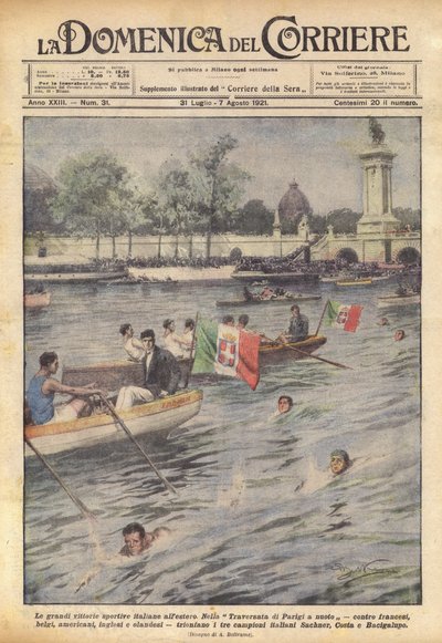 海外でのイタリアの偉大なスポーツの勝利 作： Achille Beltrame