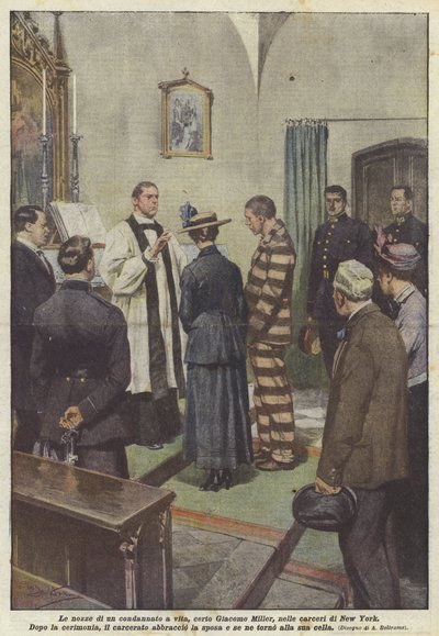 ニューヨーク刑務所で死刑判決を受けた人、確かにジャコモミラーの結婚式 作： Achille Beltrame