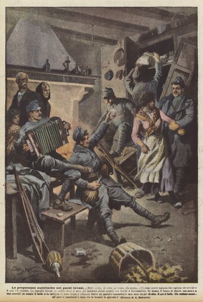 生い茂った国でのオーストリアのいじめ 作： Achille Beltrame