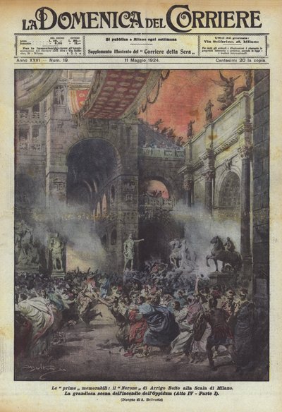 最初の印象的なもの、ミラノのScalaでのArrigo BoitoのNero 作： Achille Beltrame