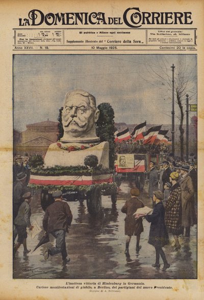 ドイツで待望のヒンデンブルクの勝利 作： Achille Beltrame