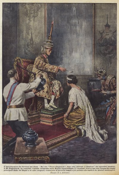 サイアムの主権者の戴冠式 作： Achille Beltrame