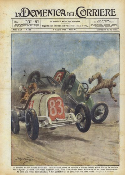 2つの機械的なモンスターの衝突 作： Achille Beltrame