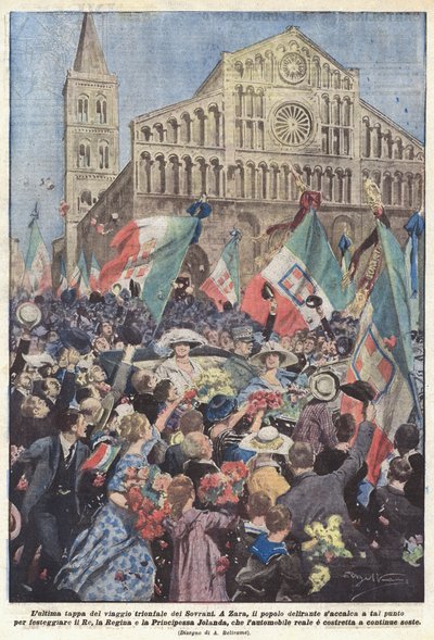 ソブリンの勝利の旅の最後の段階 作： Achille Beltrame