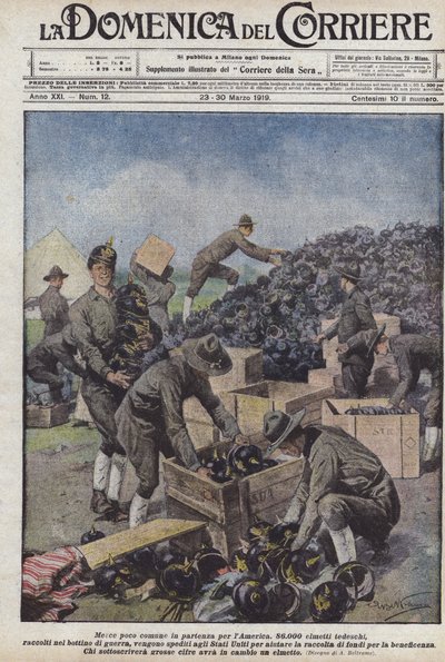 アメリカに向けての珍品 作： Achille Beltrame