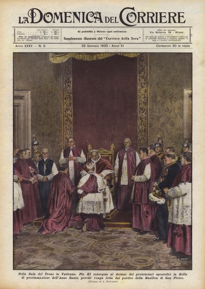 バチカンの玉座 作： Achille Beltrame