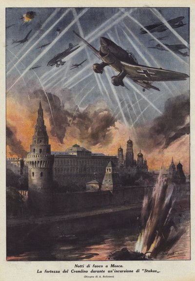 モスクワの火の夜 作： Achille Beltrame