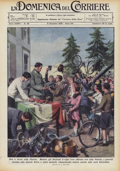 祖国への金と鉄 作： Achille Beltrame
