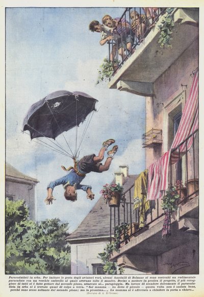 草の落下傘兵 作： Achille Beltrame