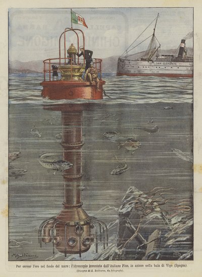 それらを海の底で探すために、イタリアのピノによって発明されたハイドロスコープは、実際に動作していますか？ 作： Achille Beltrame
