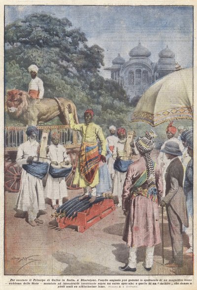インドのプリンスオブウェールズを称える 作： Achille Beltrame