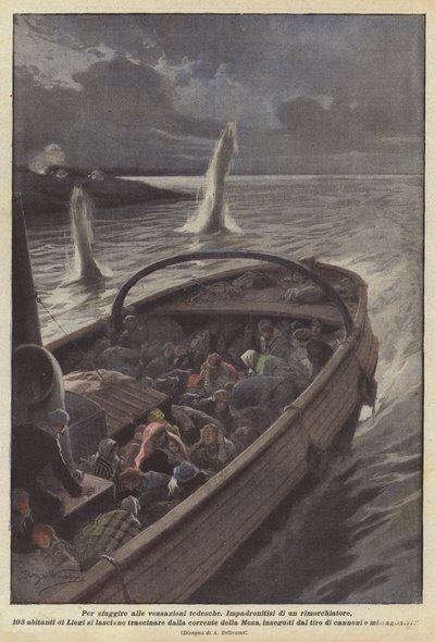 ドイツの嫌がらせから逃れるには 作： Achille Beltrame