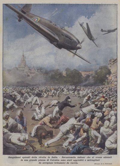 インドにおける反乱の流血のエピソード 作： Achille Beltrame