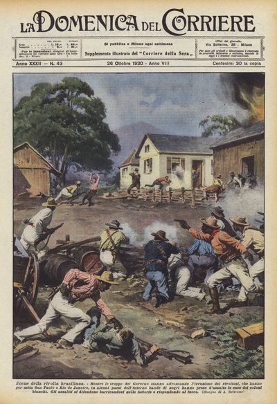 ブラジルの反乱の場面 作： Achille Beltrame