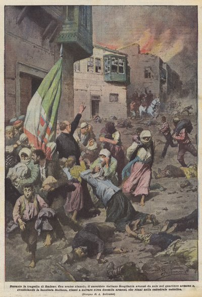 グレコトルコ戦争中のスマーナ（1919-22） 作： Achille Beltrame