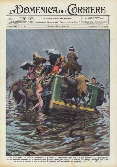 嵐の中で 作： Achille Beltrame