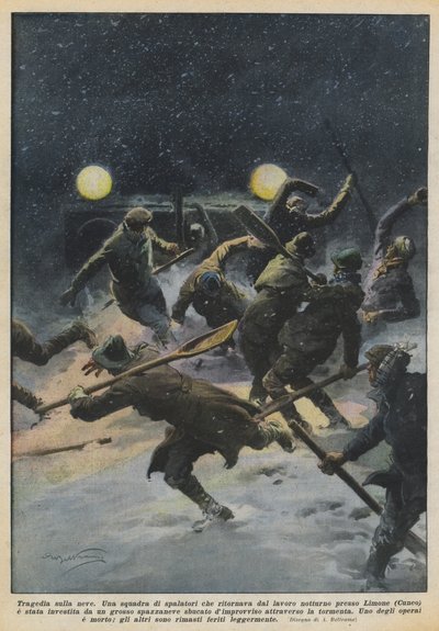 雪の悲劇 作： Achille Beltrame